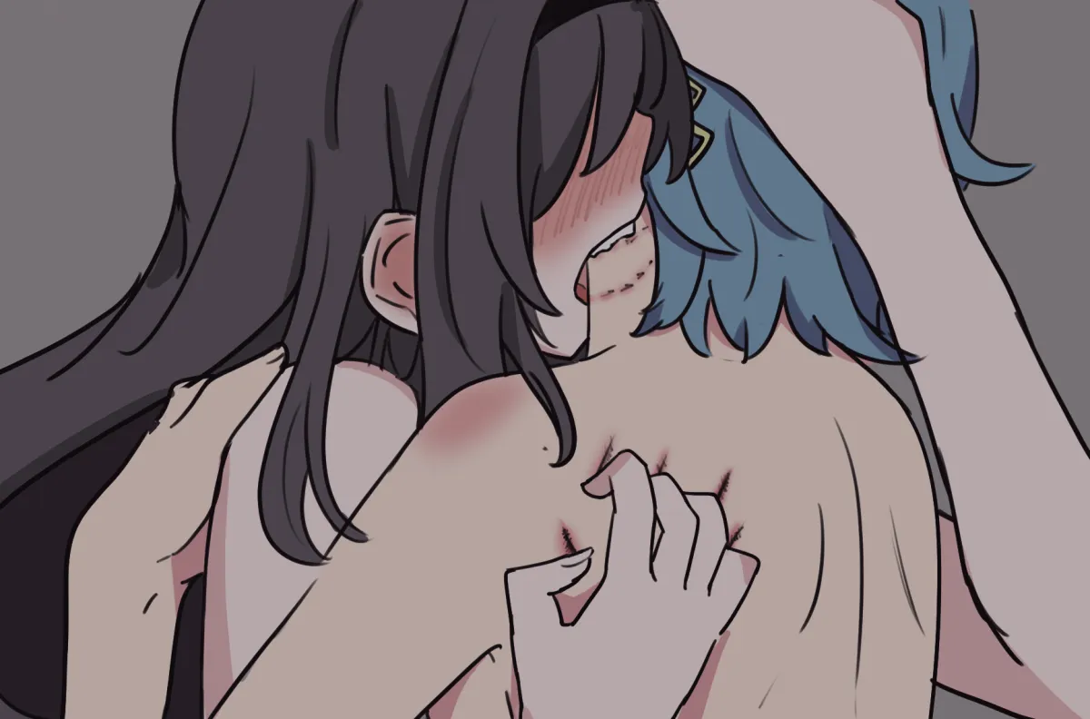 Akemi Homura, Miki Sayaka by E V E Neko