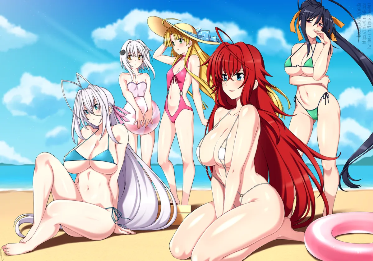 Rias Gremory, Himejima Akeno by Lindaroze