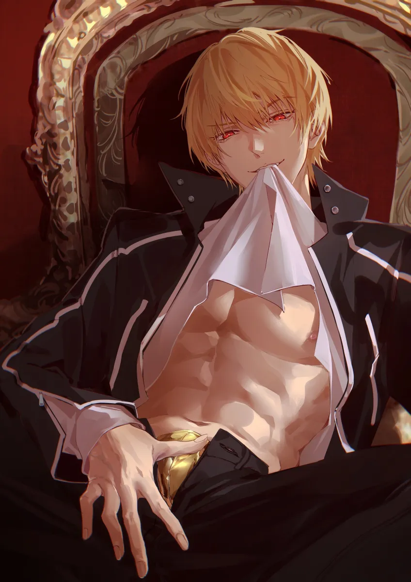 Gilgamesh (Fate), Gilgamesh (Immoral Biker Jacket) (Fate) by Emalfire