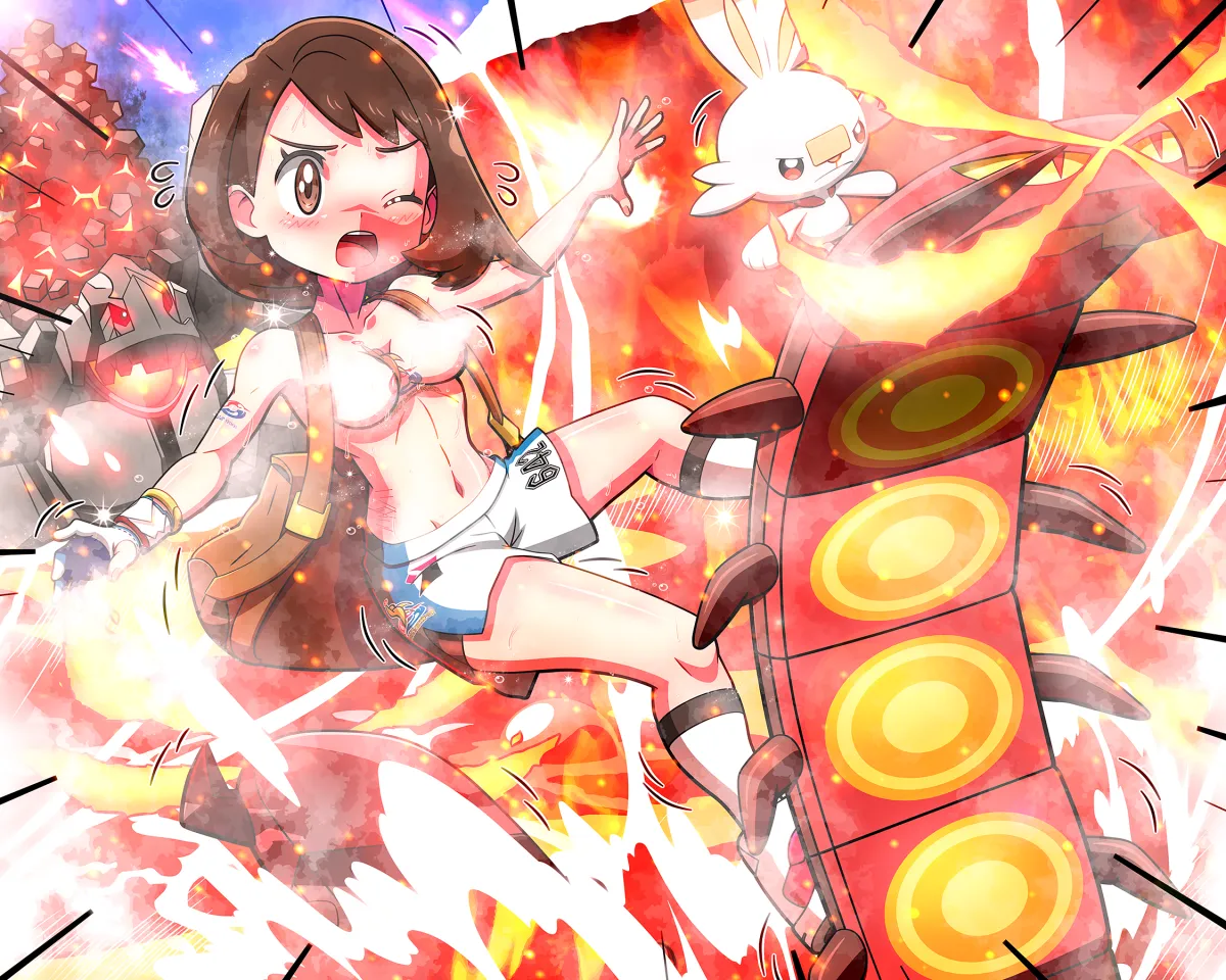 Gloria (Pokemon), Scorbunny by Rorretsim
