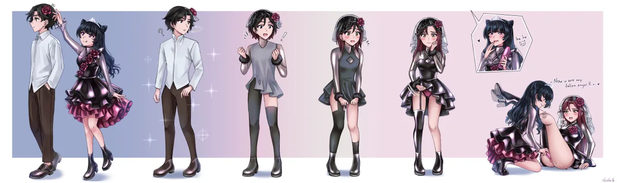 Tsushima Yoshiko, Sakurauchi Riko by Elisabetlis