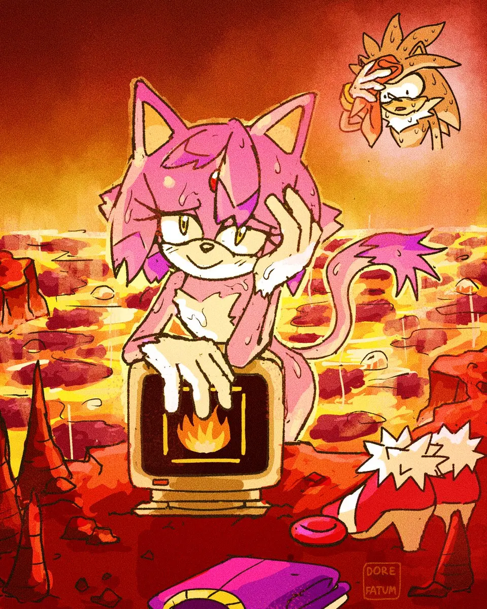 Blaze The Cat, Silver The Hedgehog by Dorefatum