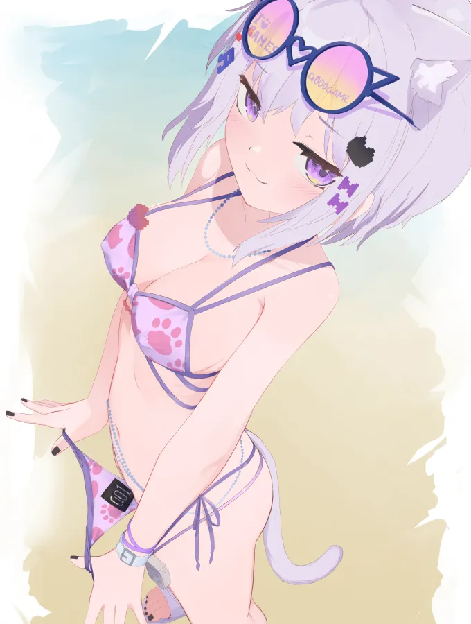Nekomata Okayu, Nekomata Okayu (Parasol Stray Cat) by Recklessdraw