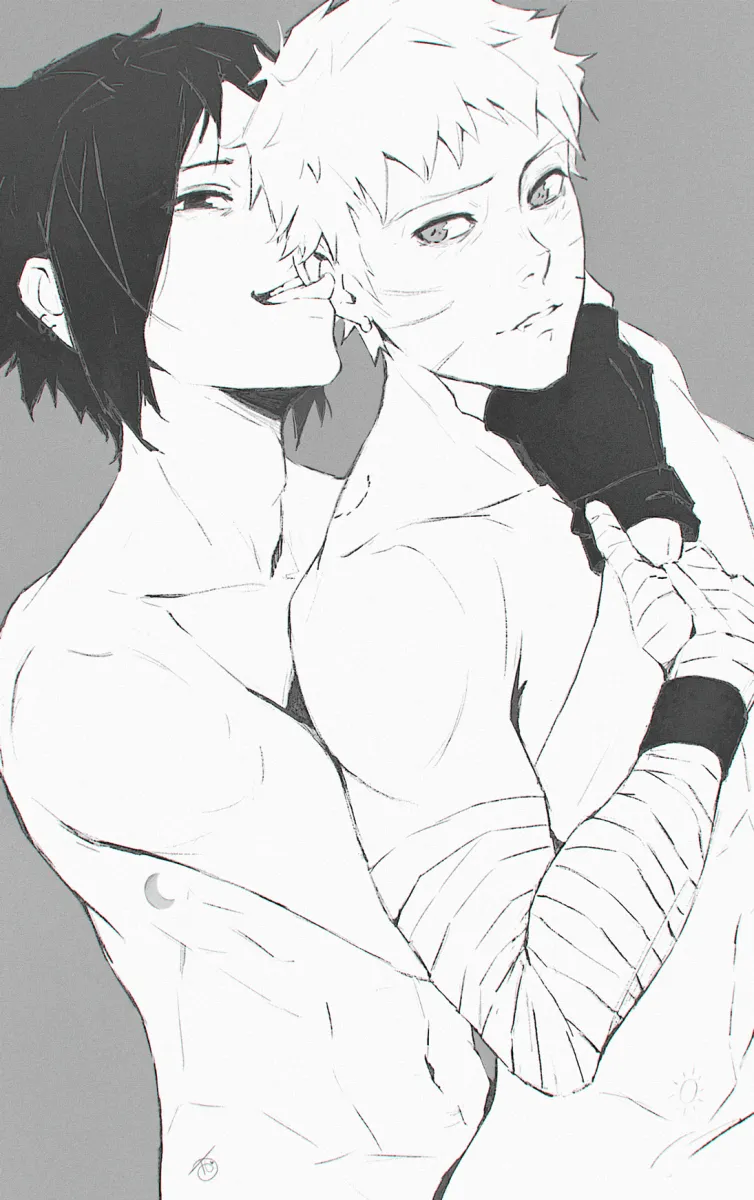 Uzumaki Naruto, Uchiha Sasuke by Tamelee