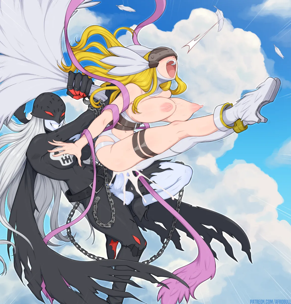 Angewomon, Ladydevimon by Afrobull