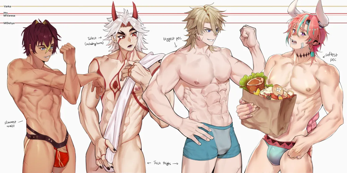 Dehya (Genshin Impact), Arataki Itto by Bana Gameg