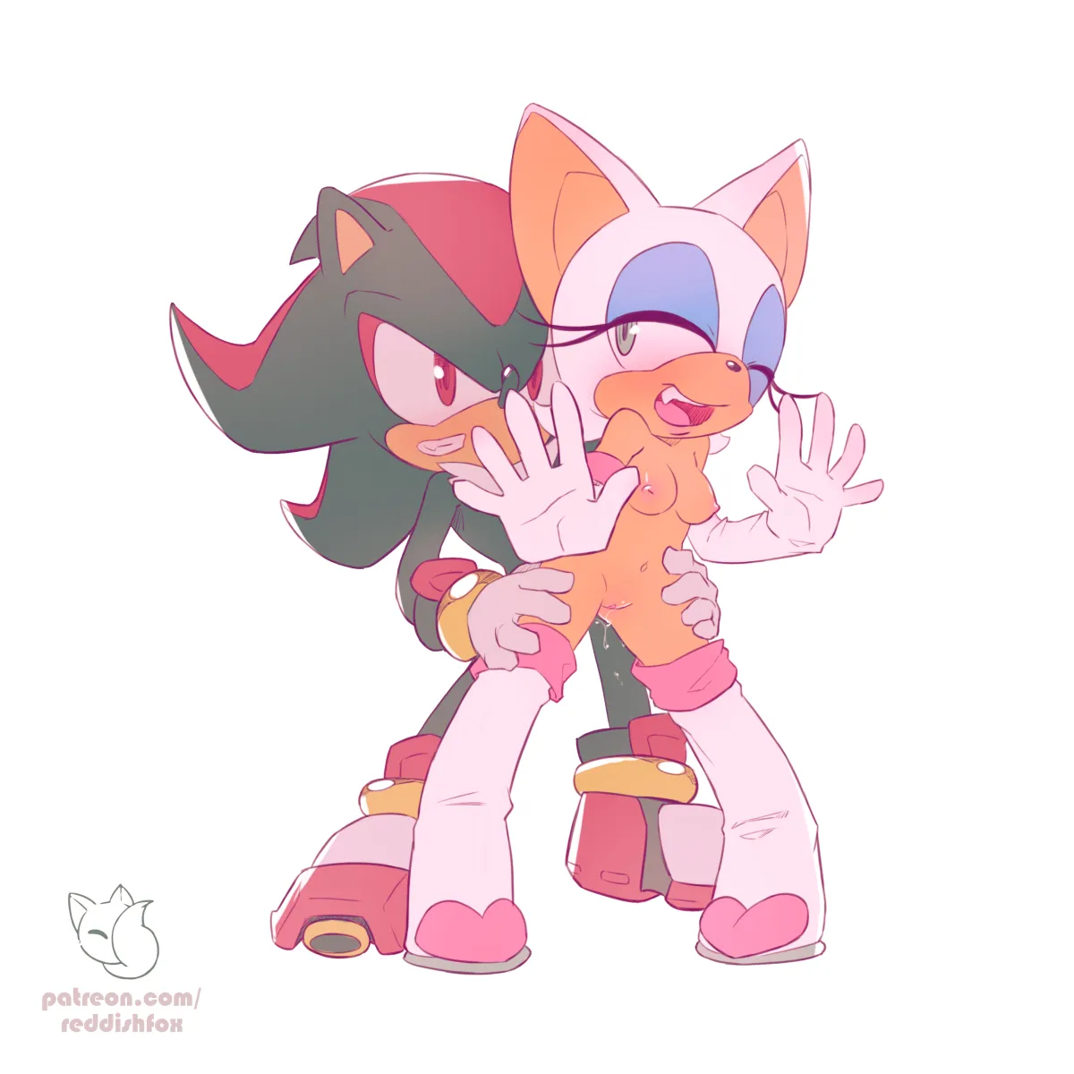 Shadow The Hedgehog, Rouge The Bat by Reddish Fox