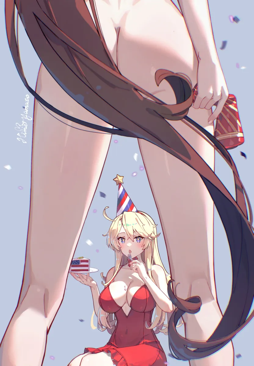 Yamato (Kancolle), Iowa (Kancolle) by Himeyamato