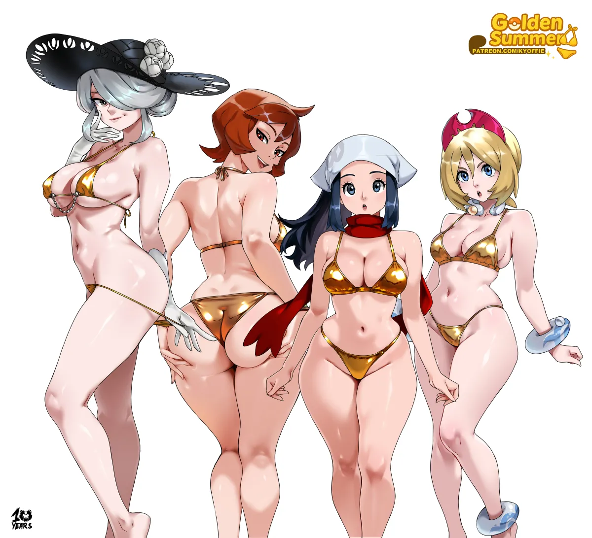 Akari (Pokemon), Irida (Pokemon) by Kyoffie