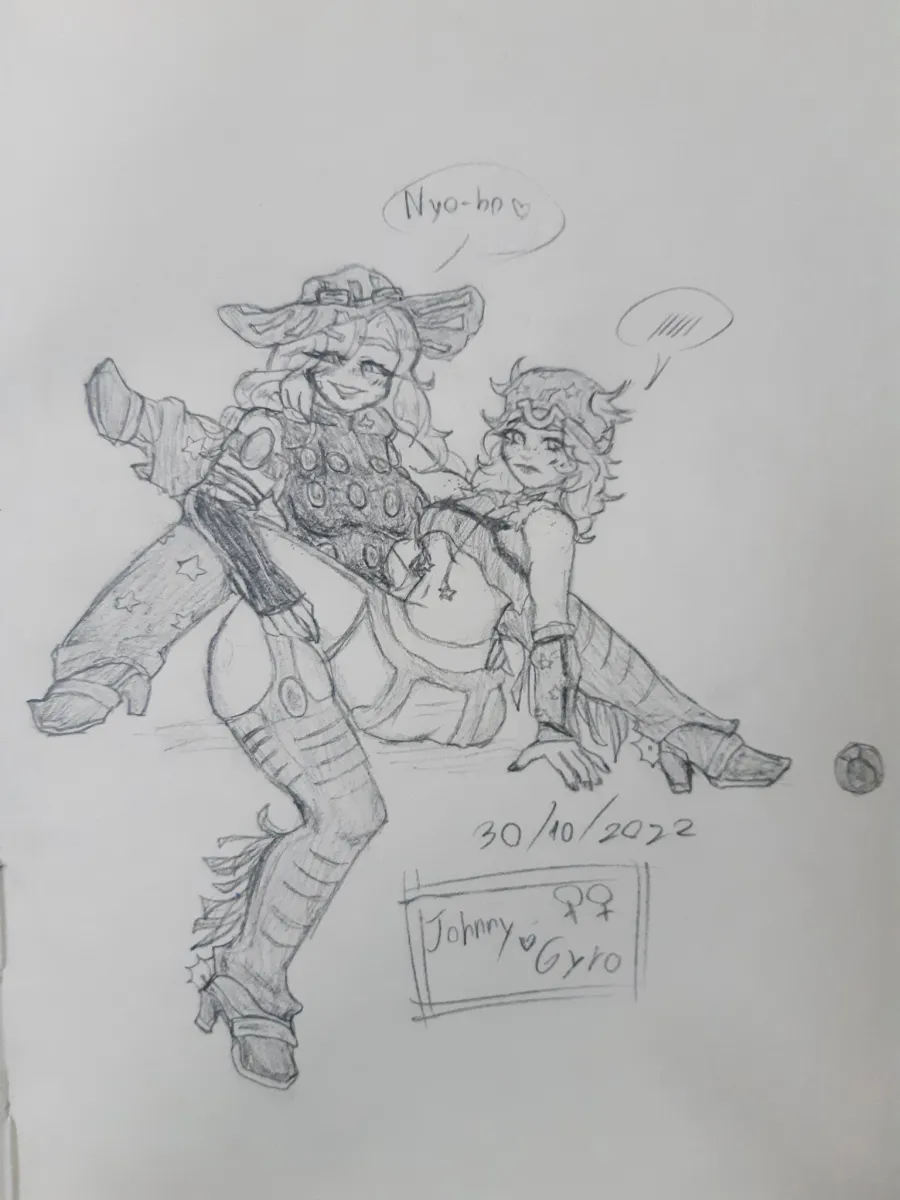 Johnny Joestar, Gyro Zeppeli by Narimmi2108