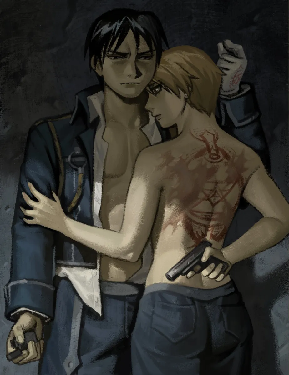 Roy Mustang, Riza Hawkeye by Silverheather