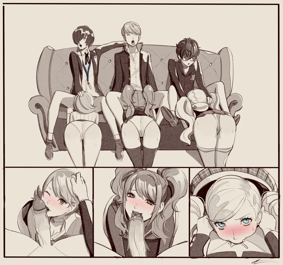 Narukami Yu, Yuuki Makoto (Persona 3) by Eightyfourart