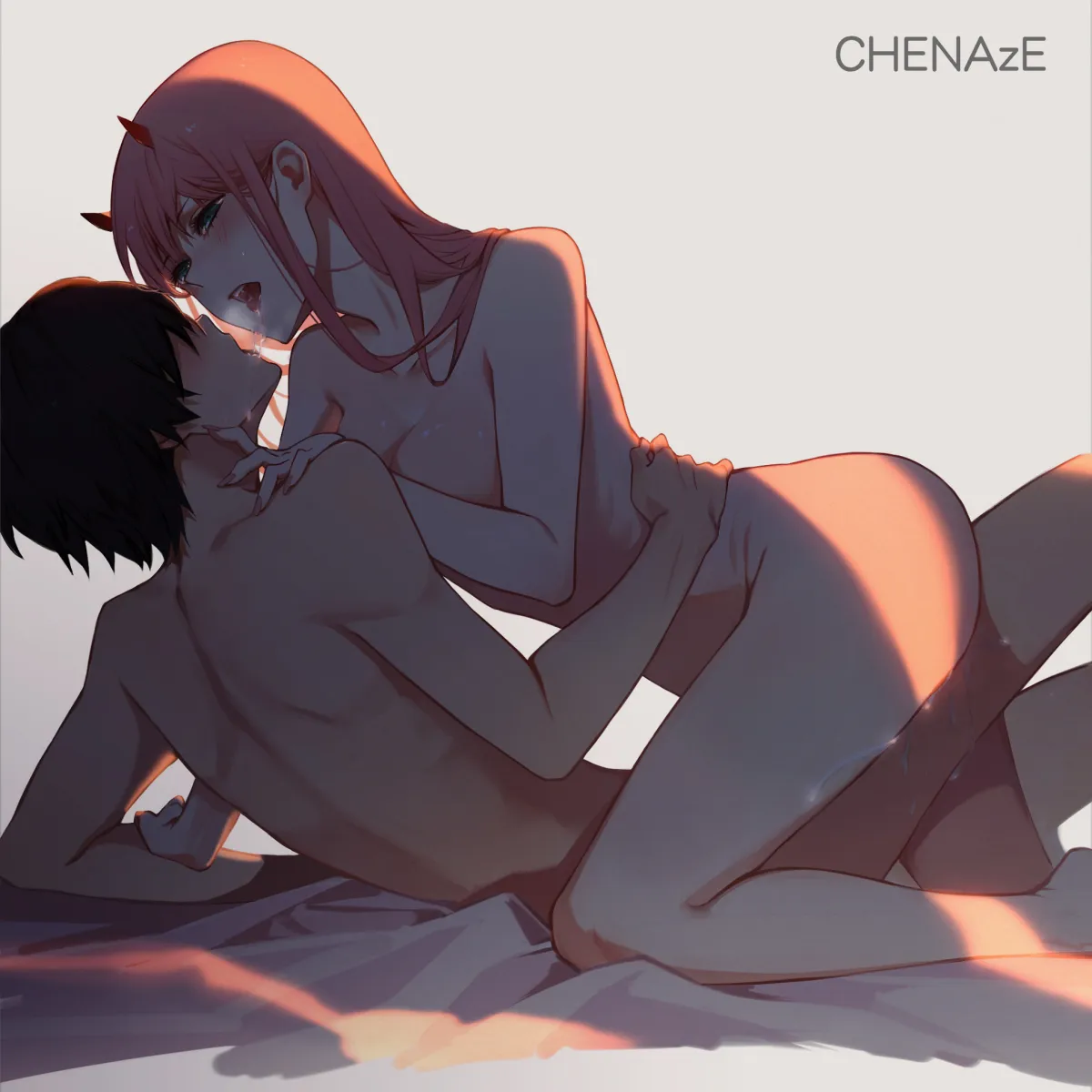 Zero Two (Darling In The Franxx), Hiro (Darling In The Franxx) by Chenaze57