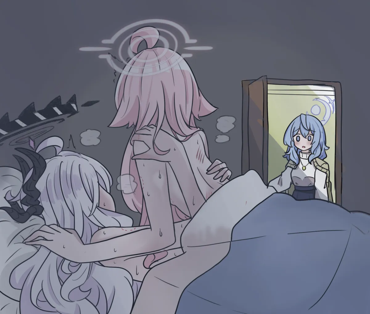Hina (Blue Archive), Hoshino (Blue Archive) by E V E Neko