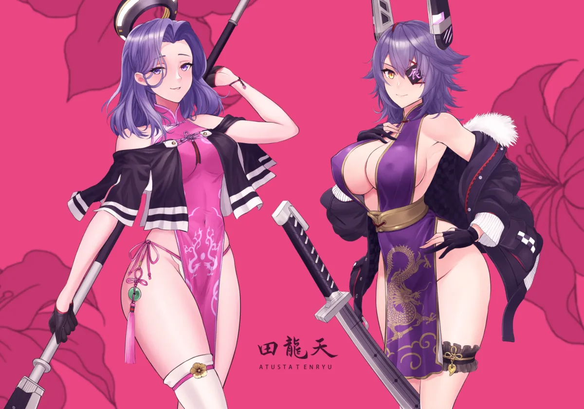 Tenryuu (Kancolle), Tatsuta (Kancolle) by Odachu