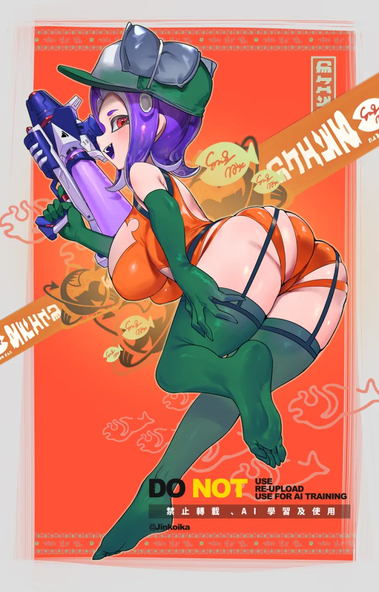 Octoling Player Character, Octoling Girl by Jinkoika