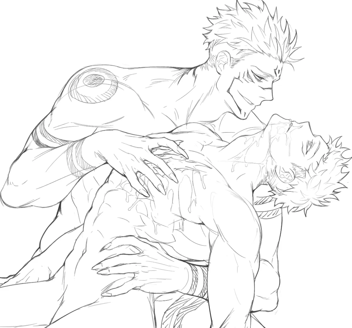 Itadori Yuji, Ryoumen Sukuna (Jujutsu Kaisen) by Kan (Forest Kan)