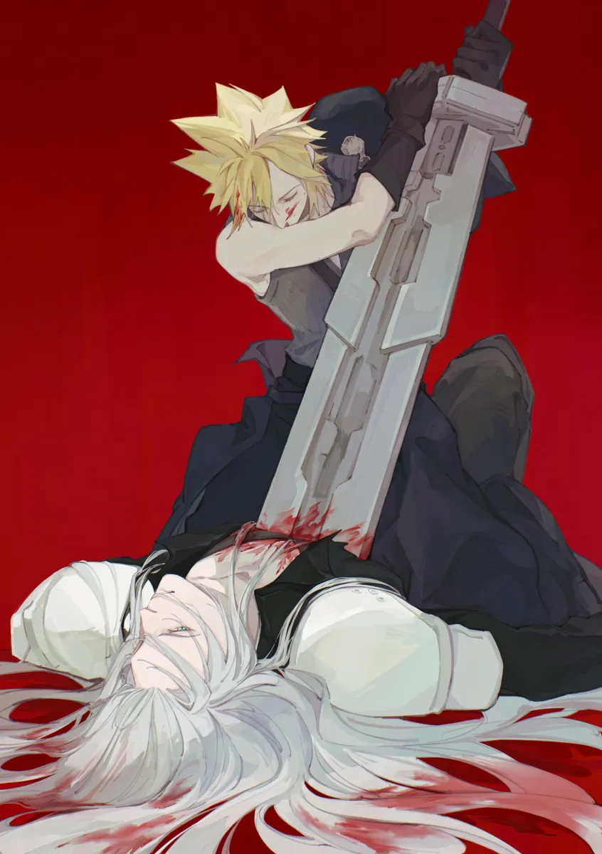 Cloud Strife, Sephiroth by Mgt 85363