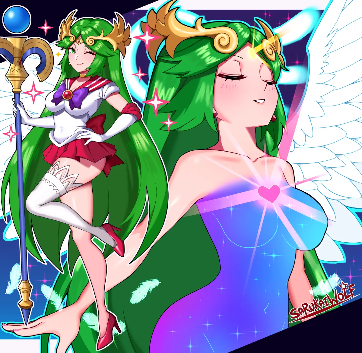 Palutena, Sailor Mars by Sarukaiwolf