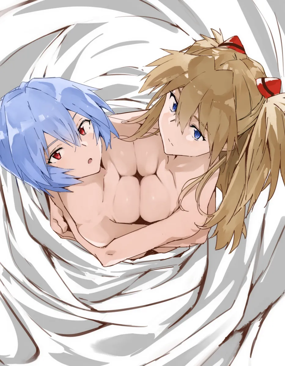 Souryuu Asuka Langley, Ayanami Rei by Yagisawa Teru