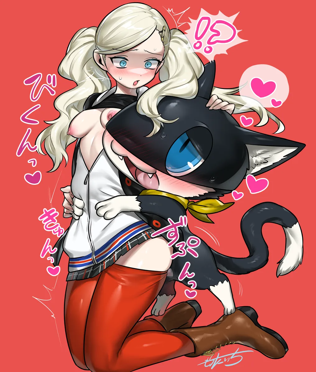 Takamaki Ann, Morgana (Persona 5) by Mochitaichi