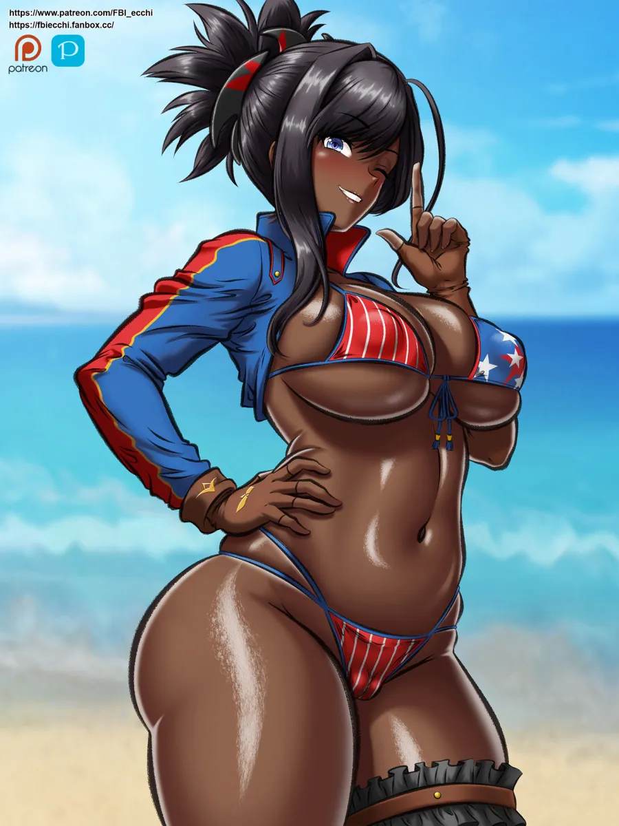 Miyamoto Musashi (Fate), Miyamoto Musashi (Swimsuit Berserker) (Fate) by Fbi Ecchi