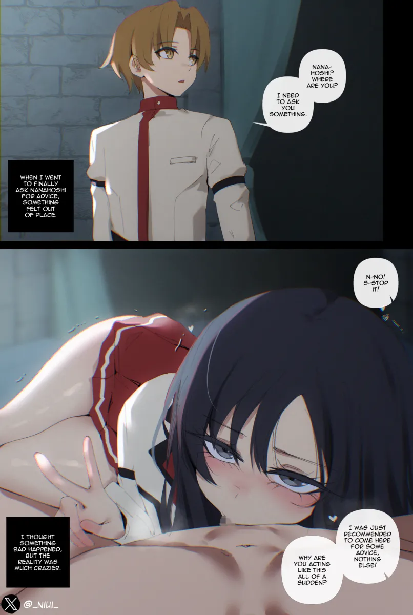 Rudeus Greyrat, Nanahoshi Shizuka by Niui (User Afvr8485)