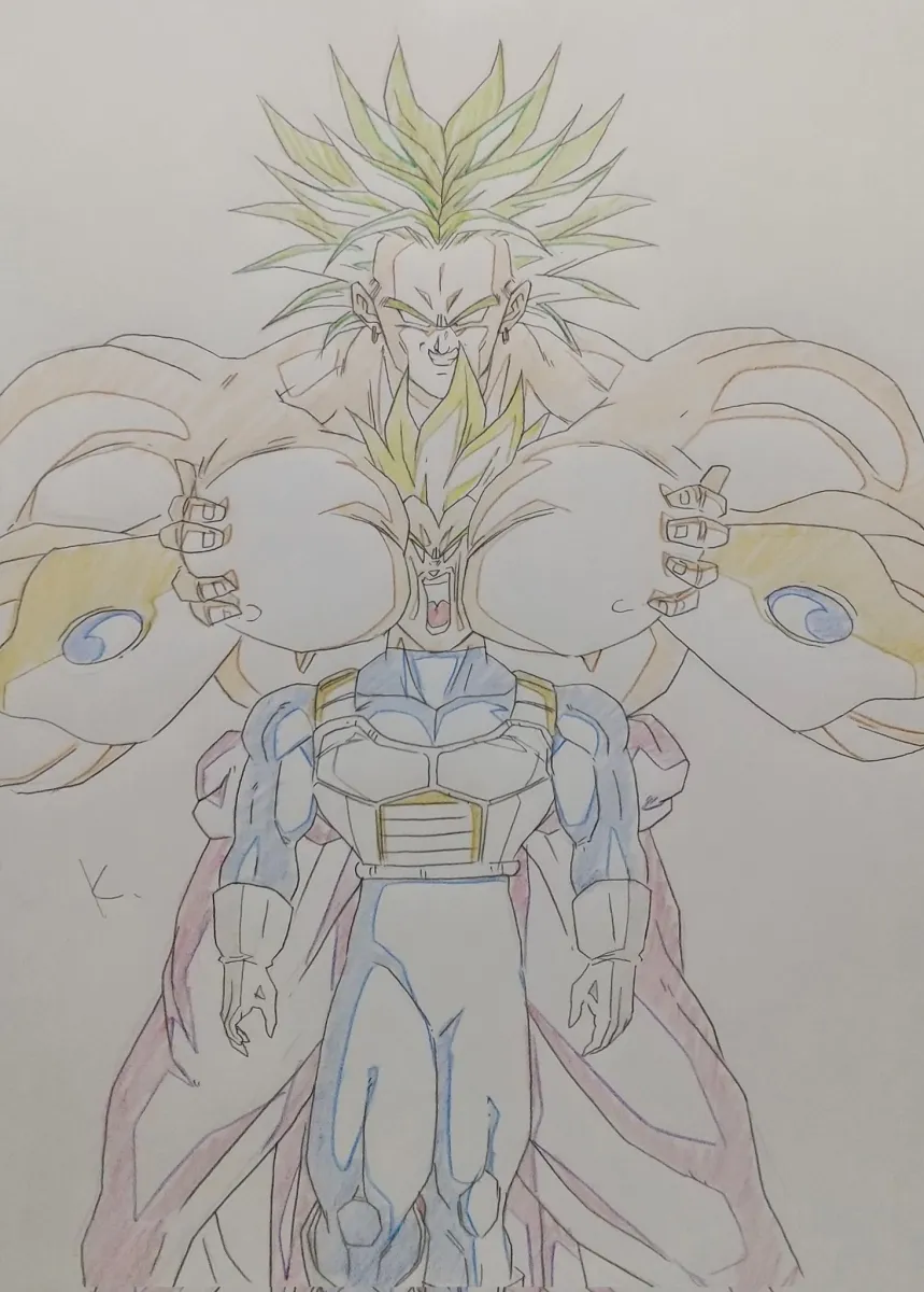 Vegeta, Broly (Dragon Ball Z) by Kakeru (Dbskakeru)