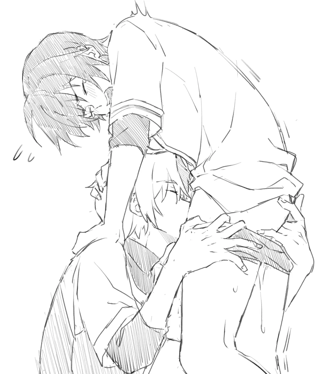 Maebara Keiichi, Houjou Satoshi by Ka (Kajikajikk)