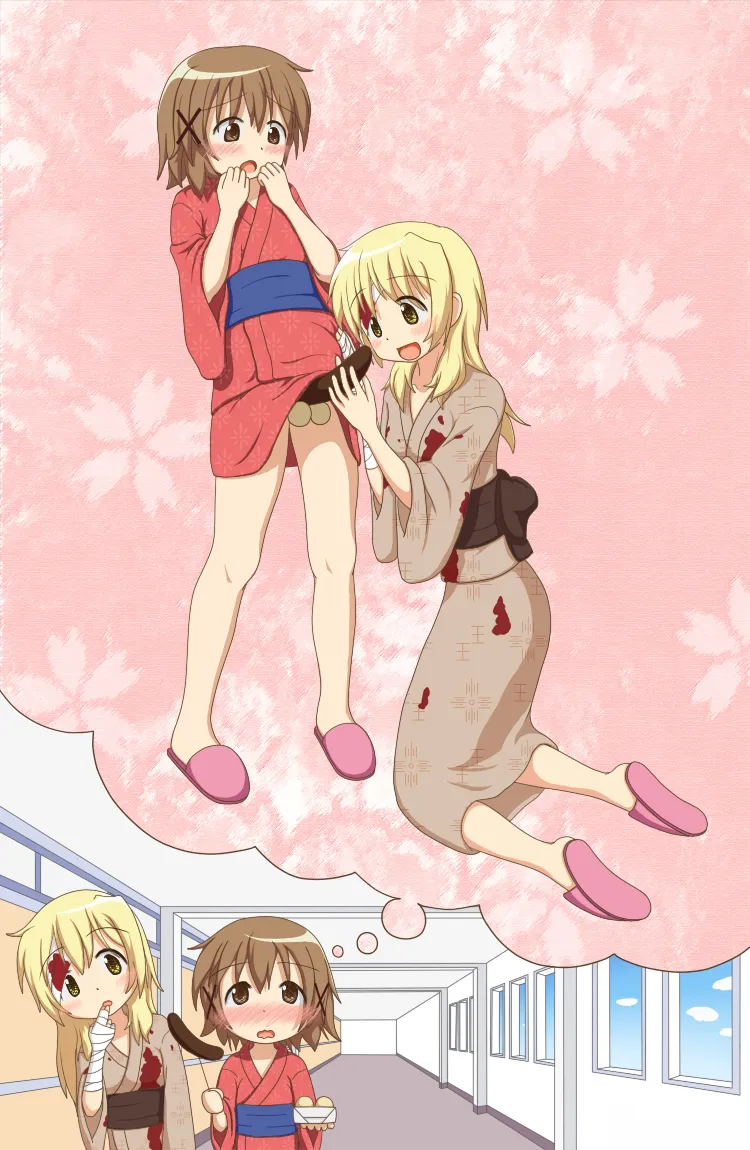 Yuno (Hidamari Sketch), Miyako (Hidamari Sketch) by Kakure Oni