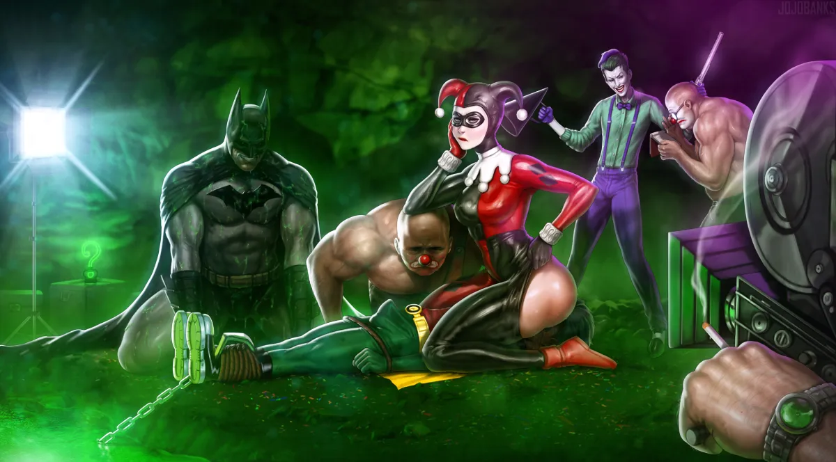 Batman, Harley Quinn by Jojobanks