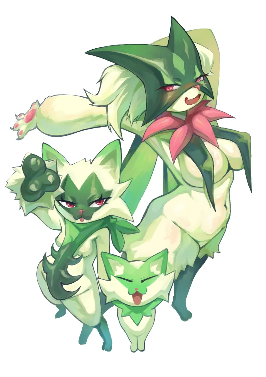 Sprigatito, Meowscarada by Punnn0221