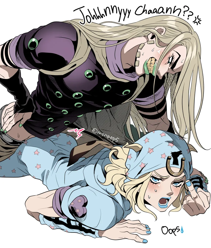 Johnny Joestar, Gyro Zeppeli by Mn