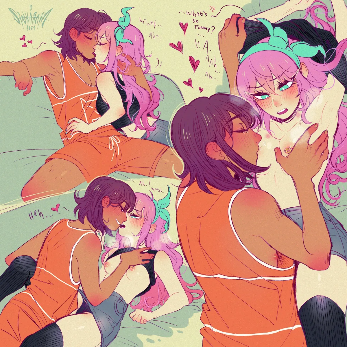 Aubrey (Omori), Kel (Omori) by Sintastein