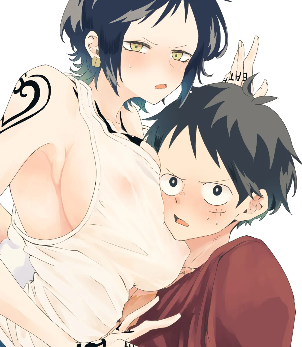 Monkey D. Luffy, Trafalgar Law by Akns Op