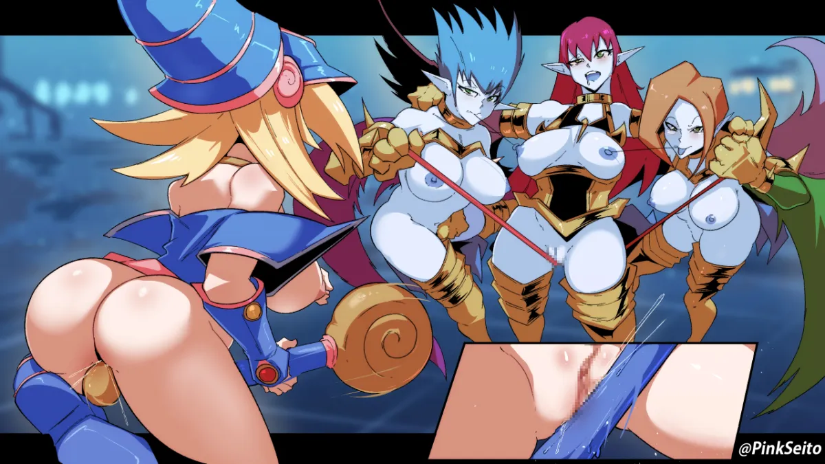 Dark Magician Girl, Harpie Lady by Orphen (Pink Seito)