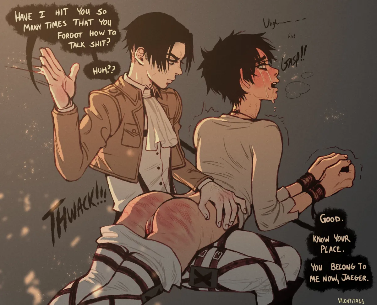 Eren Yeager, Levi (Shingeki No Kyojin) by Ren Valentine