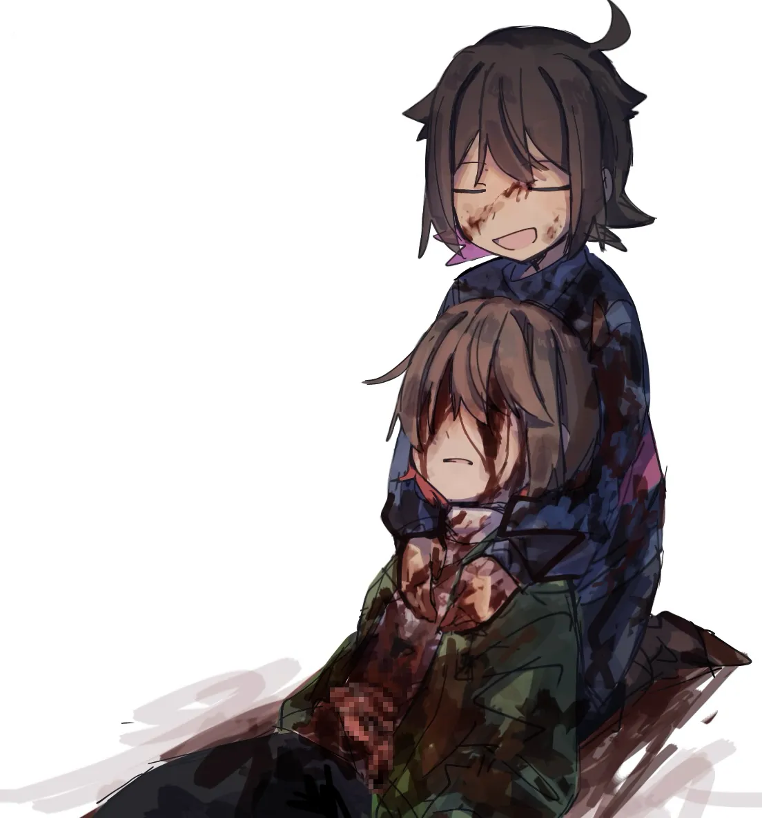 Frisk (Undertale), Chara (Undertale) by Nisess 42