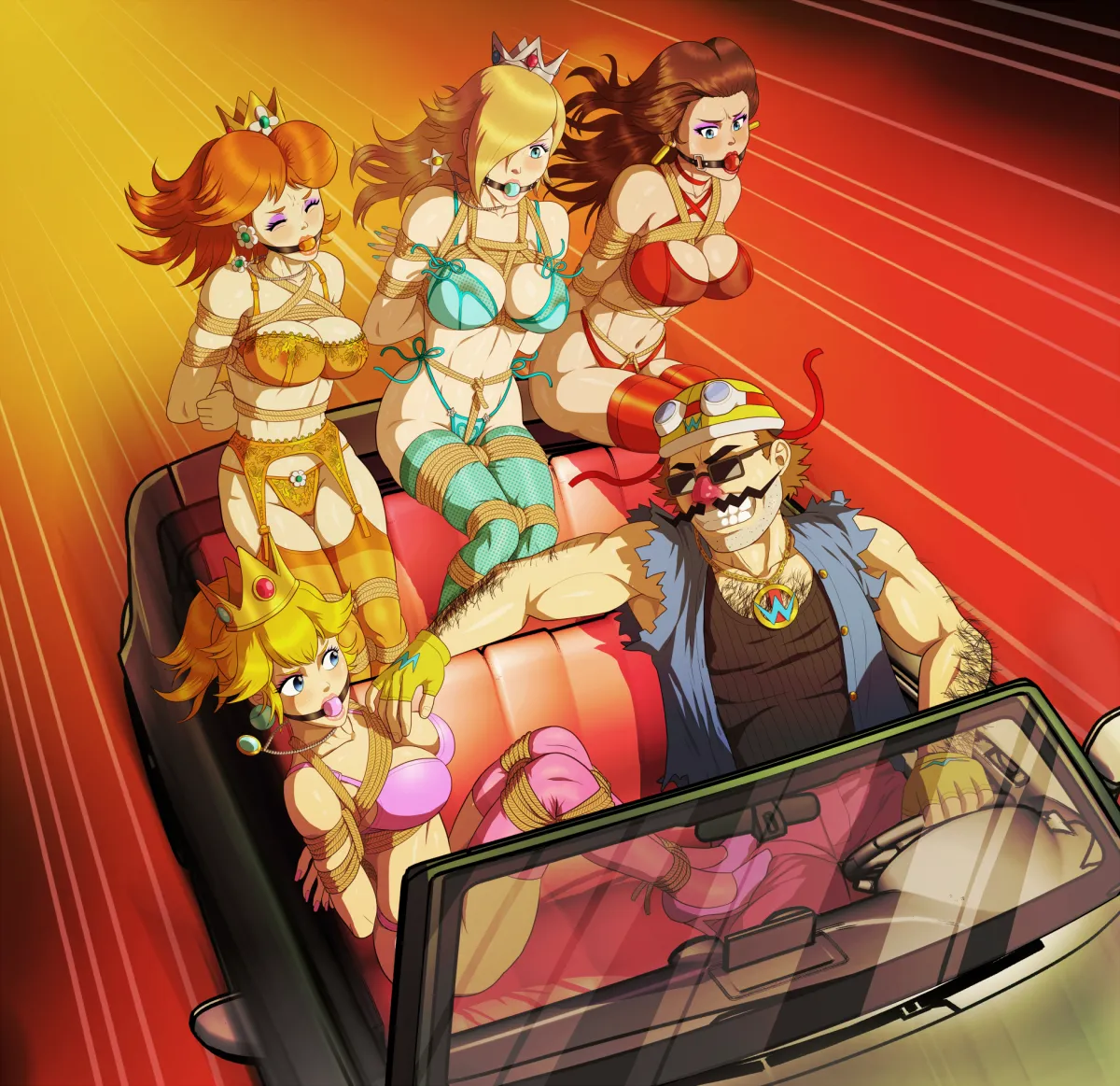 Princess Peach, Rosalina by Reptileye