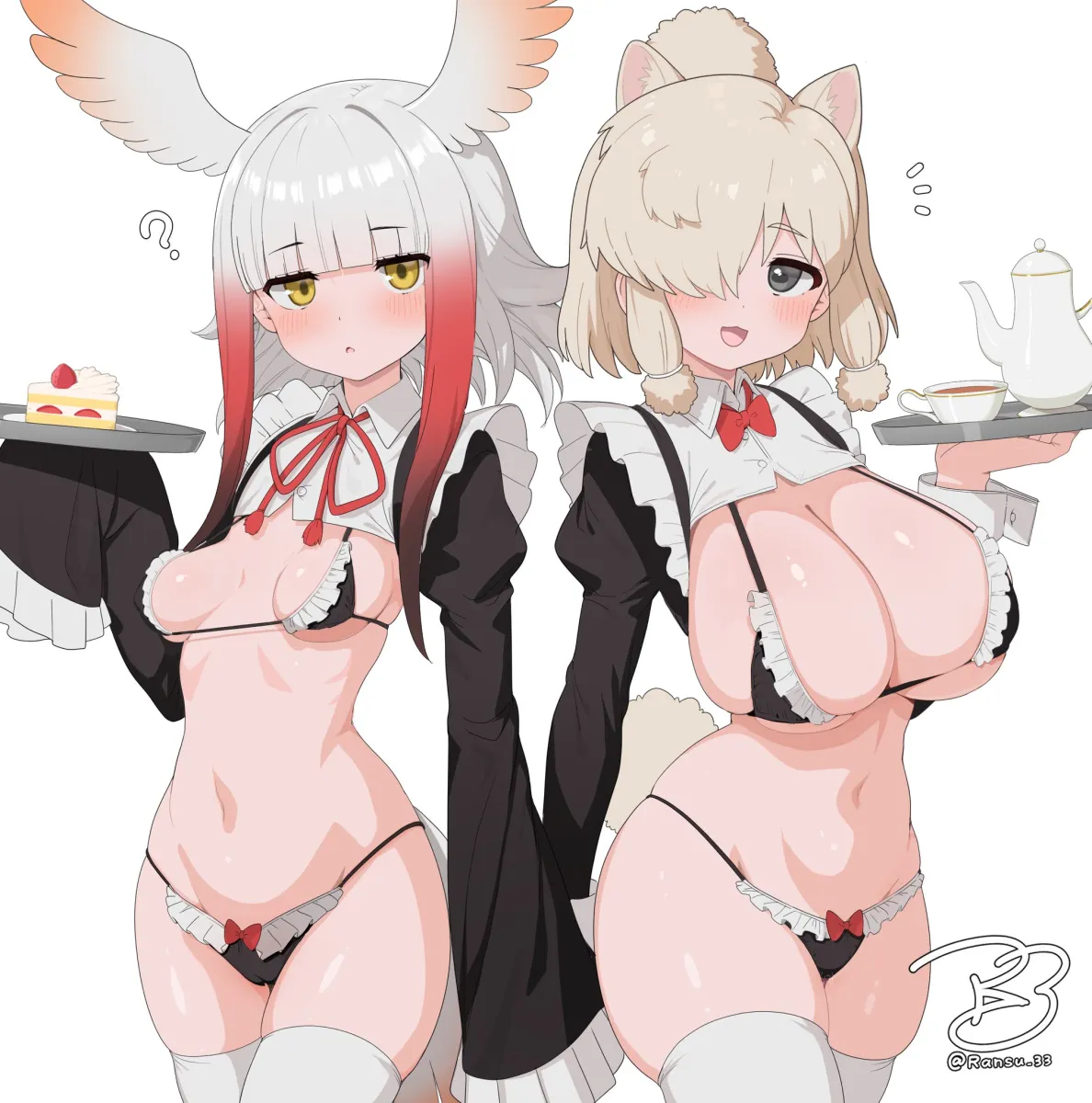 Japanese Crested Ibis (Kemono Friends), Suri Alpaca (Kemono Friends) by Ransusan